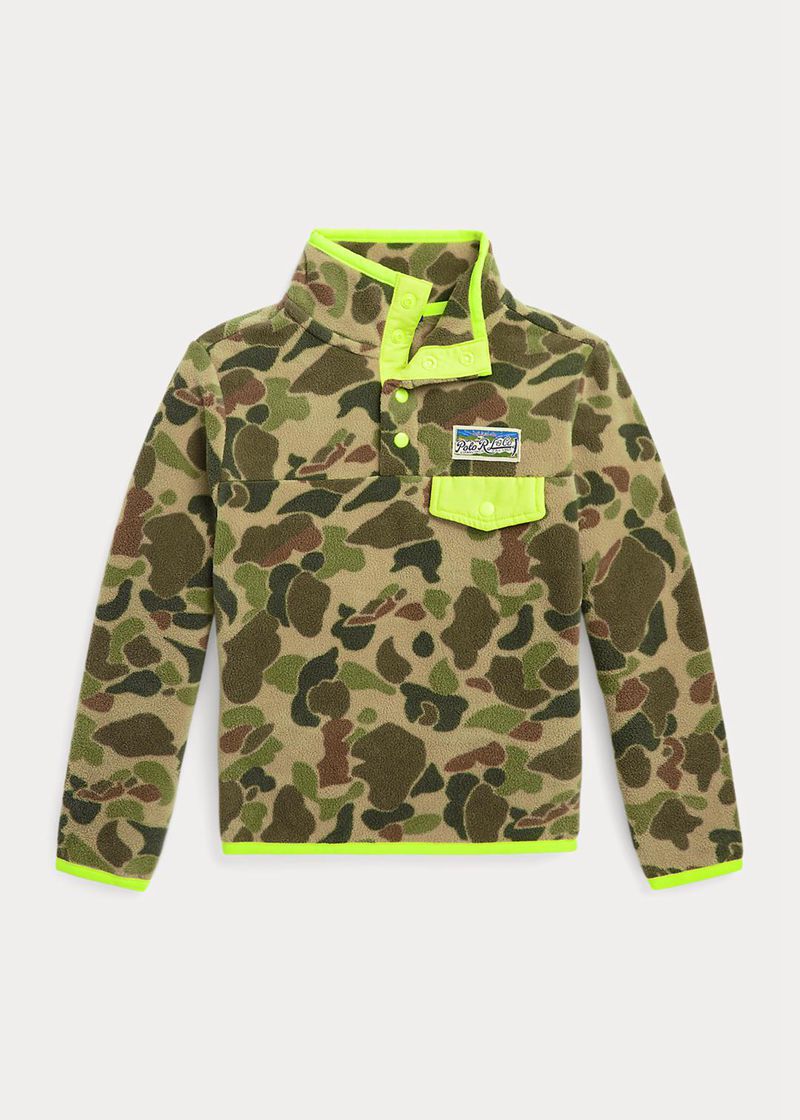 Sudadera Ralph Lauren Niño 1.5-6 Años Camo Brushed De Lana Pullover Chile Verde Oliva AHLTS-3291